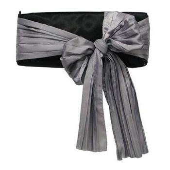 Amici Accessories - Black Satin Clutch