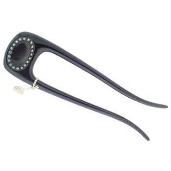 Colette Malouf - Crystal inchOinch Resin Hairpin - Black (1)