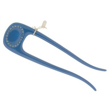 Colette Malouf - Crystal inchOinch Resin Hairpin - Peacock (1)