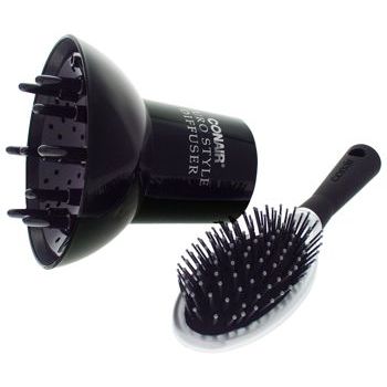 Conair - Euro Style Diffuser With Velvet Touch Styling Brush