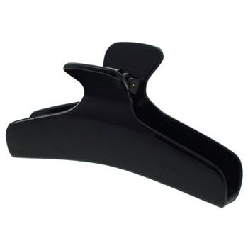 Camila - Large Flat Hair Clip - Black