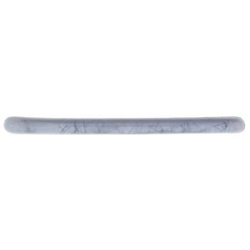 Camila - Long & Thin Barrette - Grey Marble