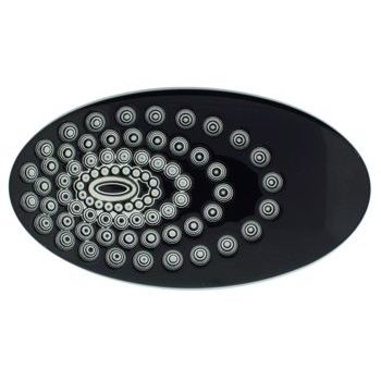 Camila - Oval Perforated Barrette - Black