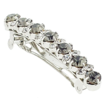 Cara - Diamond Rodium Barrette - Black Diamond  (1)