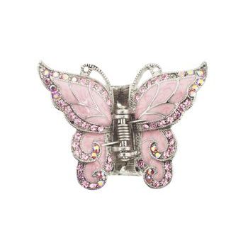 Medusa's Heirlooms - Enamel Swirl Butterfly Claw - Pink