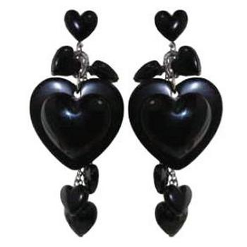 Tarina Tarantino - Kaleidoscope Hearts - Charm Me! - Heart Earrings - Licorice Whip