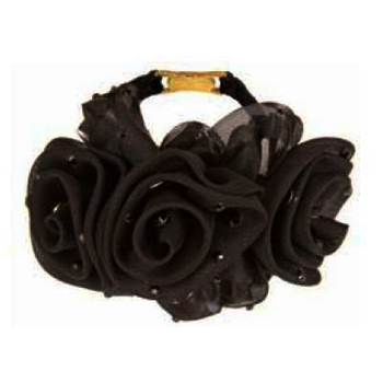 Tarina Tarantino - Gotham City - Swarovski Crystal Chiffon Rosette Corsage Stretch Bracelet