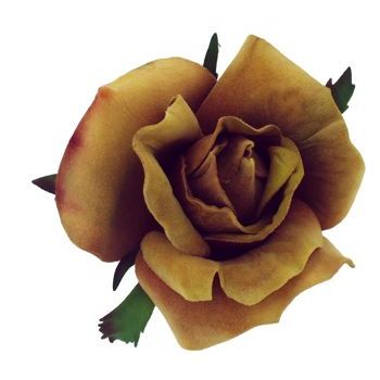Karen Marie - Le Fleur Collection - Medium Garden Tea Rose - Golden Chocolate (1)