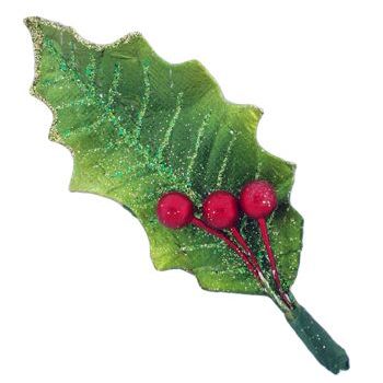 Karen Marie - Le Fleur Collection - Holiday Collection - Holiday Holly - Single Leaf ( 1)