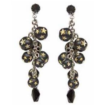 Tarina Tarantino - Gotham City / Dolce Gabbana - Star Studded Bead Cluster Drop Earrings