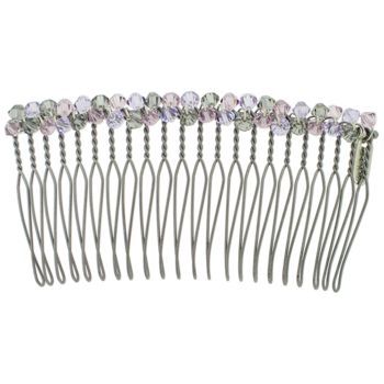 Colette Malouf - Crystal Pomegranite Wire Hair Comb - Medium - Lilac (1)