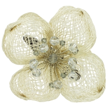 Colette Malouf - Crystal Mesh Beak Clip - Silver (1)