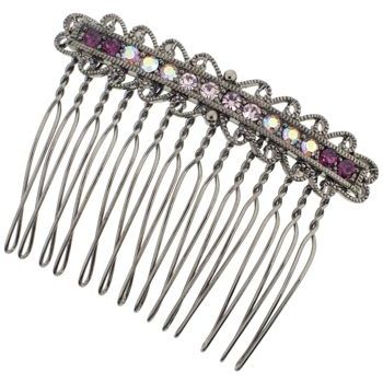Karen Marie - Antique Crystal Comb - Amethyst (1)