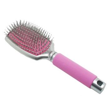 Conair Accessories - Ion Shine - Foam Handle Square Cushion Brush - Pink (1)