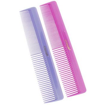 Conair Accessories - Pro Styling Comb - Dressing Combs - Lavender & Fuschia 2pk