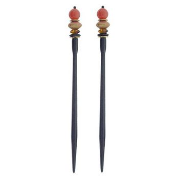 Mei Fa - Hairstyx - Coral - Long Hairsticks - (Set of 2)