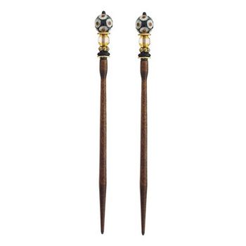 Mei Fa - Hairstyx - Corona - Long Brown Hairsticks - (Set of 2)
