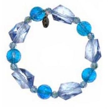 Tarina Tarantino - Oceanica - Swarovski Crystal, Cosmic Bead, and Mermaid Mod Stretch Bracelet - Aqua