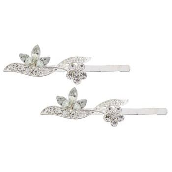 Karen Marie - Bridal Collection - Crystal Flower Bobby (Set of 2)