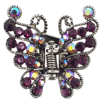Medusa's Heirlooms - Small Two Pronged Butterfly Claw - Amethyst (1)