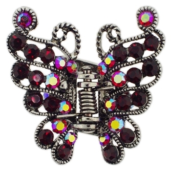 Medusa's Heirlooms - Small Two Pronged Butterfly Claw - Ruby (1)