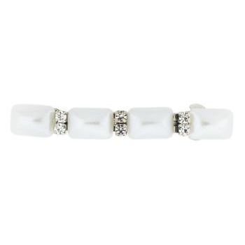 Caravan - Square Pearl Bead & Crystal Barrette