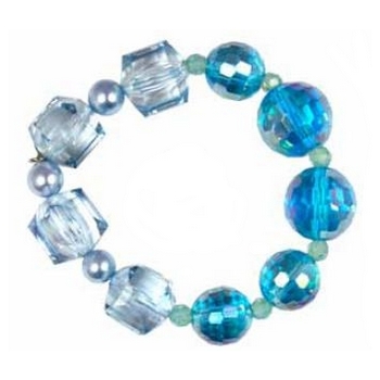 Tarina Tarantino - Oceanica - Swarovski Crystal, Glass Pearl, and Mermaid Mod Stretch Bracelet