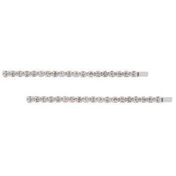 Karen Marie - Bridal Collection - Long & Skinny Line Crystal Bobby Pins (Set of 2)