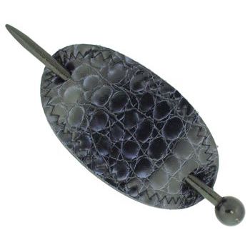 HB HairJewels - Faux Snake Leather Pin Thru - Blue