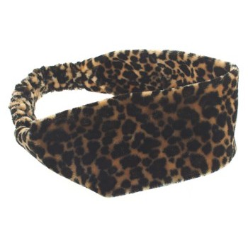 HB HairJewels - Lucy Collection - Cheetah Inspired Mock Valour Stretch Bandeau Style Headband - Spotted (1)