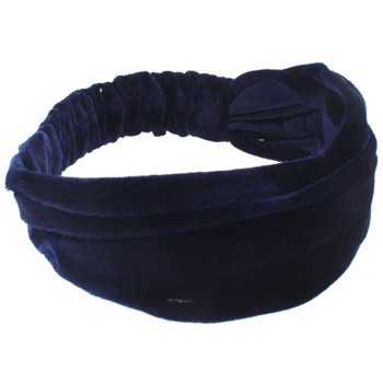 HB HairJewels - Lucy Collection - Velvet Soft Headband - Navy Blue (1)