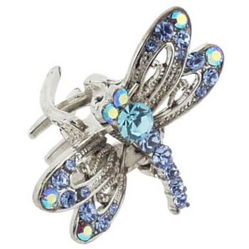 Karen Marie - Mini Crystal Dragonfly - Blue (1)