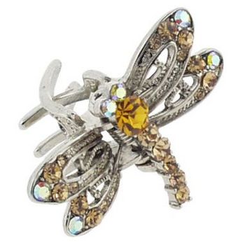 Karen Marie - Mini Crystal Dragonfly - Amber (1)