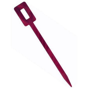 Camila - Square-Hole Hairstick - Marble Red