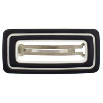 Camila - Buckle Barrette - Black w/White