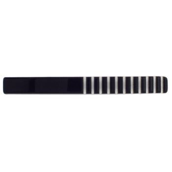 Camila - Ribbed Barrette - Black/White