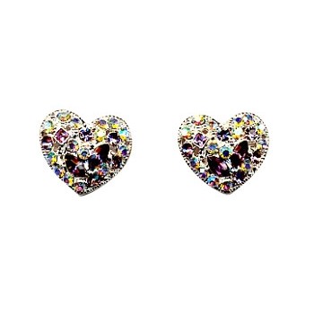 HB HairJewels - Crystal Heart Magnets - Amethyst (2)