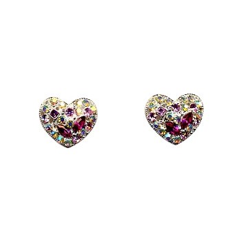 HB HairJewels - Crystal Heart Magnets - Rose (2)