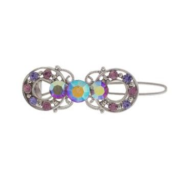 Karen Marie - Mini Double Loop Barrette - Amethyst (1)