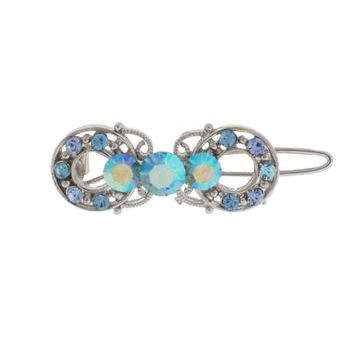 Karen Marie - Mini Double Loop Barrette - Blue (1)