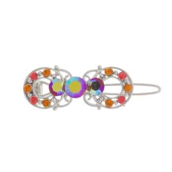 Karen Marie - Mini Double Loop Barrette - Orange (1)