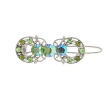 Karen Marie - Mini Double Loop Barrette - Peridot (1)