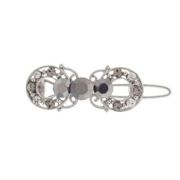 Karen Marie - Mini Double Loop Barrette - Smoke (1)