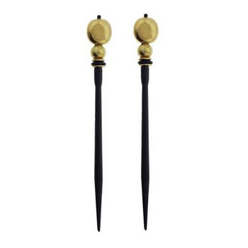 Mei Fa - Hairstyx - Dale Gold - Short Hairsticks - (Set of 2)