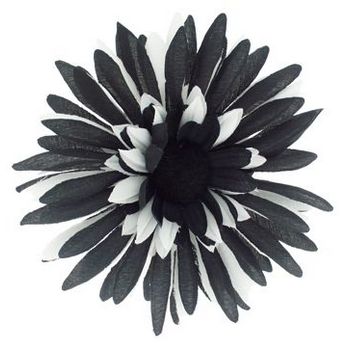 Amici Accessories - Dazzling Daisies - Black & White Flower Pin