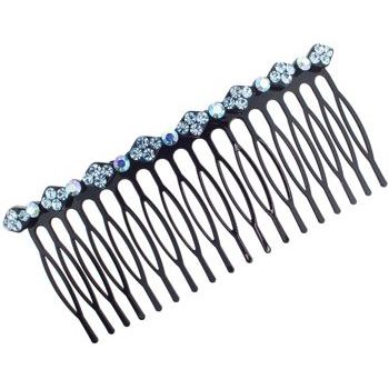 Karen Marie - Diamond Crystal Comb - Aqua (1)