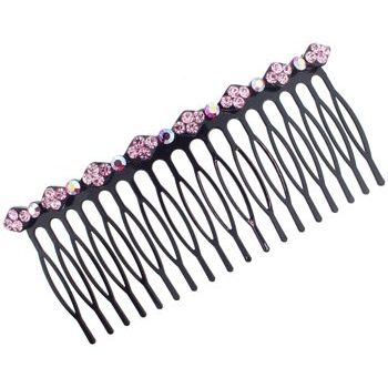 Karen Marie - Diamond Crystal Comb - Rose (1)
