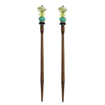 Mei Fa - Hairstyx - Dill - Long Brown Hairsticks - (Set of 2)