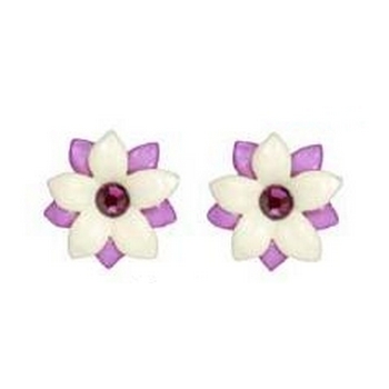 Tarina Tarantino - Iconic Collection - Swarovski Crystal Double Jasmine Blossom Post Earrings - Jasmine