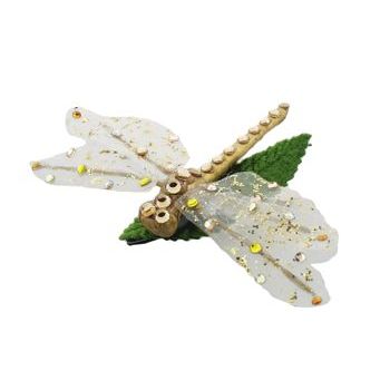 Michelle Roy - Dragonfly - Gold w/Gold Swarovski Crsytals (1)